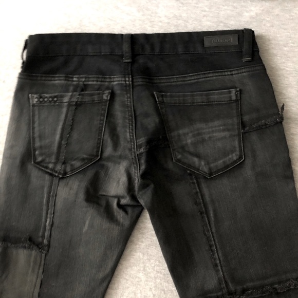 BLANKNYC Faux Leather Patch Jeans With Distressing - Picture 5 of 10